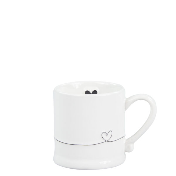 Espresso Tasse "Herz Linie" Schwarz