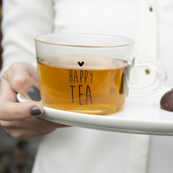 Teetasse Herz Schwarz – Bild 3