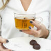 Teetasse Herz Schwarz – Bild 2
