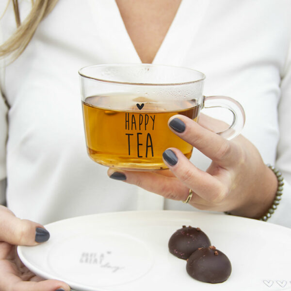 Teetasse Herz Schwarz – Bild 2