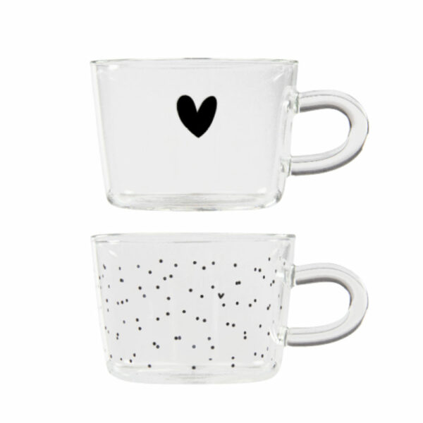 Teetasse Herz Schwarz